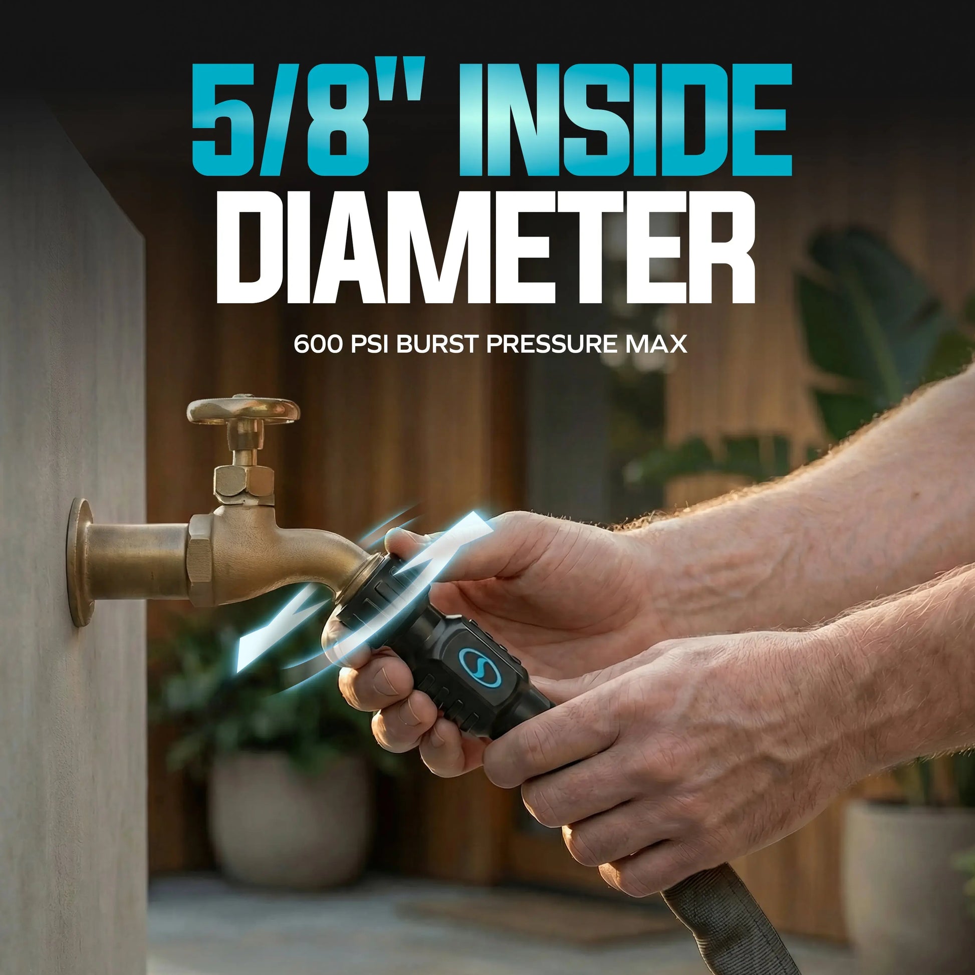 【Dealsforyoudays】Aqua Joe Kink + Twist-Resistant Weather-Resistant Fiberjacket Garden Hose | 50-Foot | 5/8-Inch Diameter