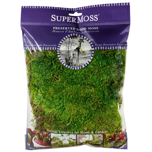Supermoss Preserved Mood Moss, Fresh Green | Ideal for Terrariums, Floral Arrangements, Indoor Plants, and Green Decor