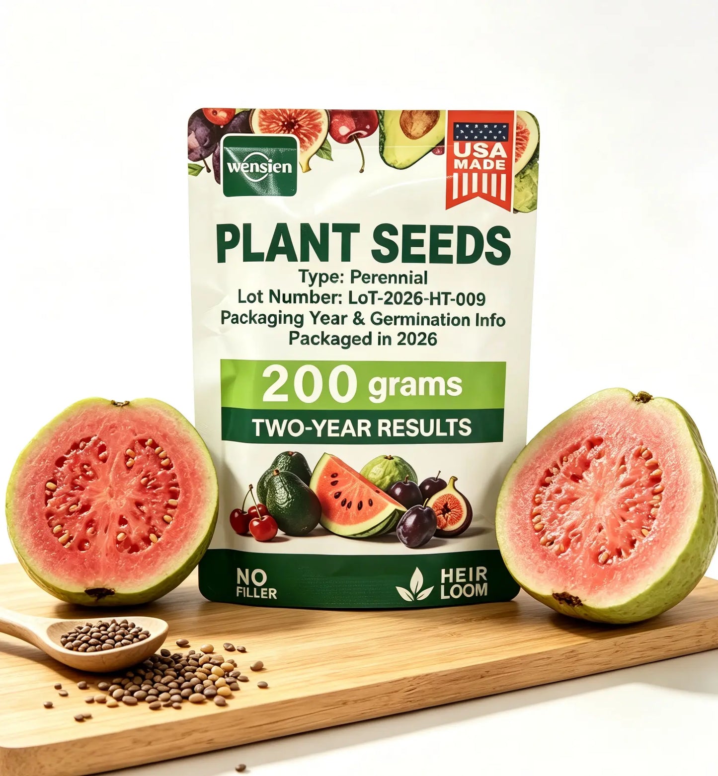 100 Non-GMO Tropical Red Guava Seeds for Home Gardening - Grow Exotic and Delicious Fruit Indoors