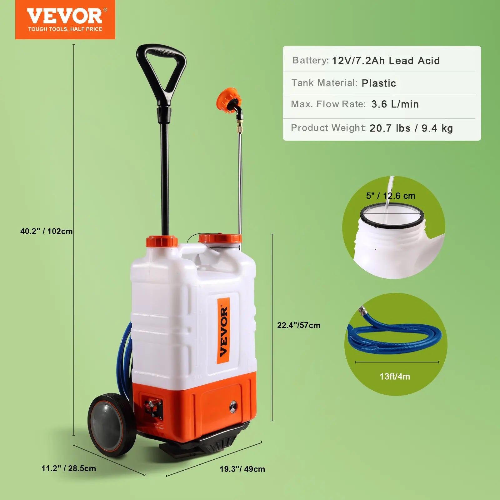 【Dealsforyoudays】Vevor Battery Powered Backpack Sprayer, Two Version, Adjustable Pressure, 4 Gallon Tank, with 8 Nozzles and 2 Wands, Wide Mouth Lid for Weeding, Spraying, Cleaning,Campingessentials,Outdoorfurnitureset,Campinggear