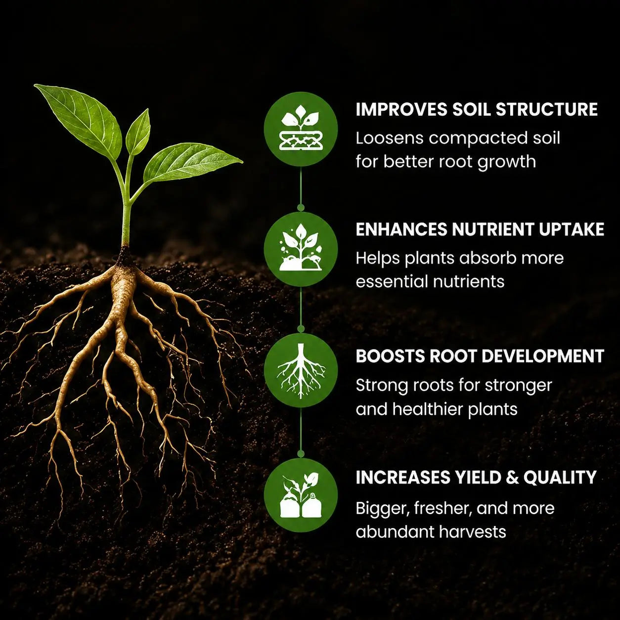 Viresta Soil Revitalizer - Concentrated Humic Acid Conditioner for Lawns, Gardens, Fruit Trees, Vegetables, and Potted Plants, Yields Up to 266 Gallons, 13.8 Oz