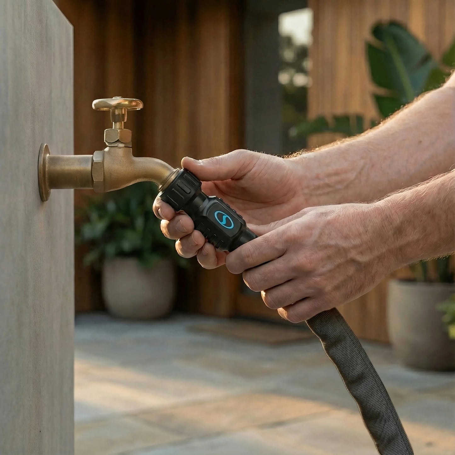【Dealsforyoudays】Aqua Joe Kink + Twist-Resistant Weather-Resistant Fiberjacket Garden Hose | 50-Foot | 5/8-Inch Diameter