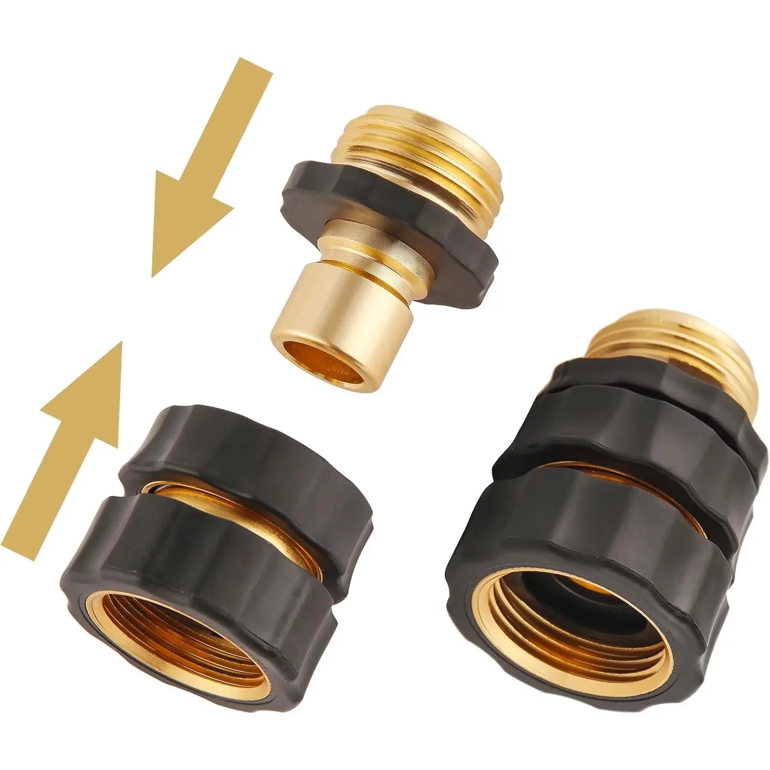 6/12/18 Set Quick Connect Hose Fittings for Garden Hose 3/4 Inch GHT Male & Female Quick Release Water Hose Adapter with Gasket Universal Compatibility No-Leak Design Easy Installation Halloween Christmas Gifts
