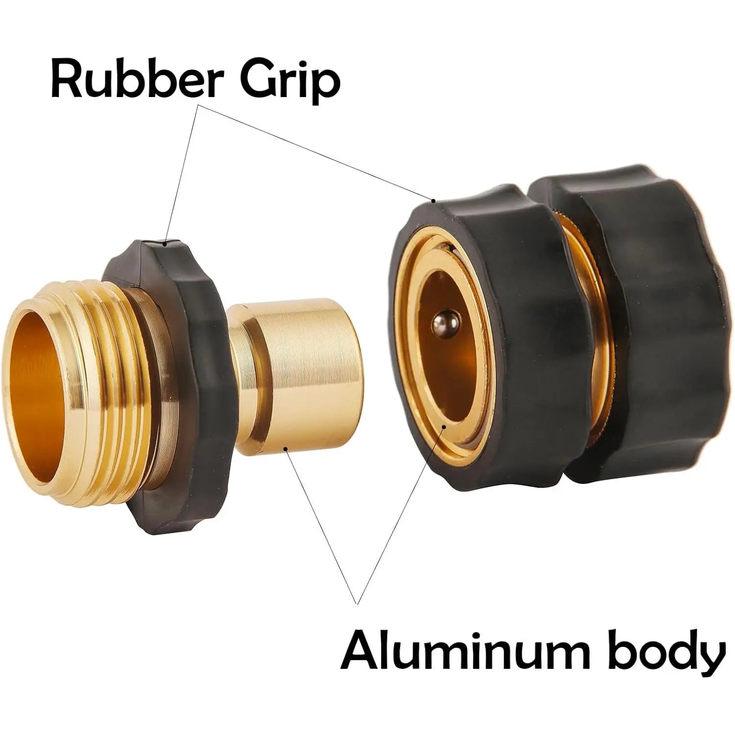 6/12/18 Set Quick Connect Hose Fittings for Garden Hose 3/4 Inch GHT Male & Female Quick Release Water Hose Adapter with Gasket Universal Compatibility No-Leak Design Easy Installation Halloween Christmas Gifts