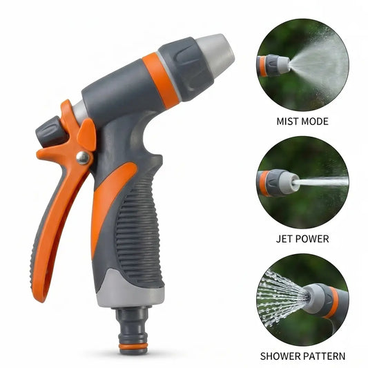 Garden Hose Nozzle Hand Sprayer Multi-Functional Spraycar Washing Garden Plants Lawn Watering Gun Toolwasher Adjustable Spraying Modes