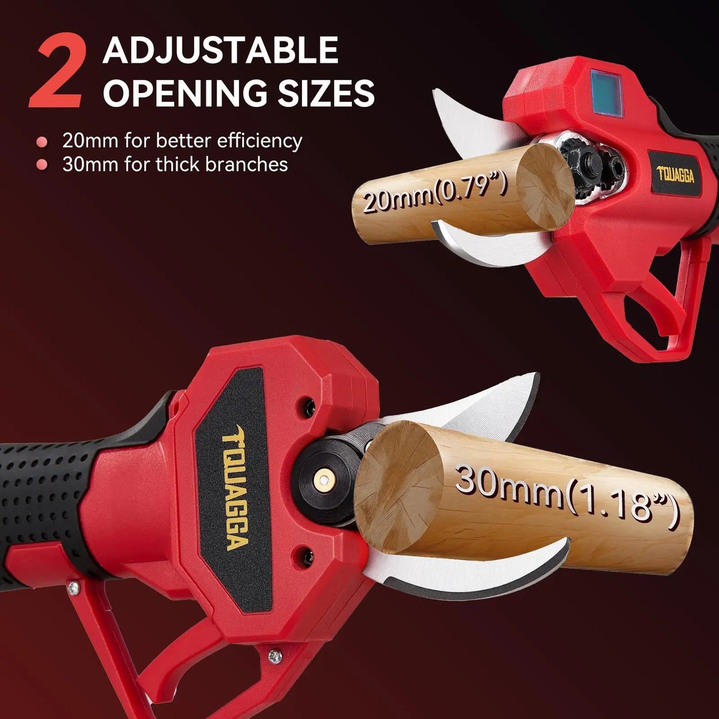 Electric Pruning Shears with Brushless Motor and SK5 Steel Blade - 30mm Cutting Diameter for Garden and Orchard Trimming