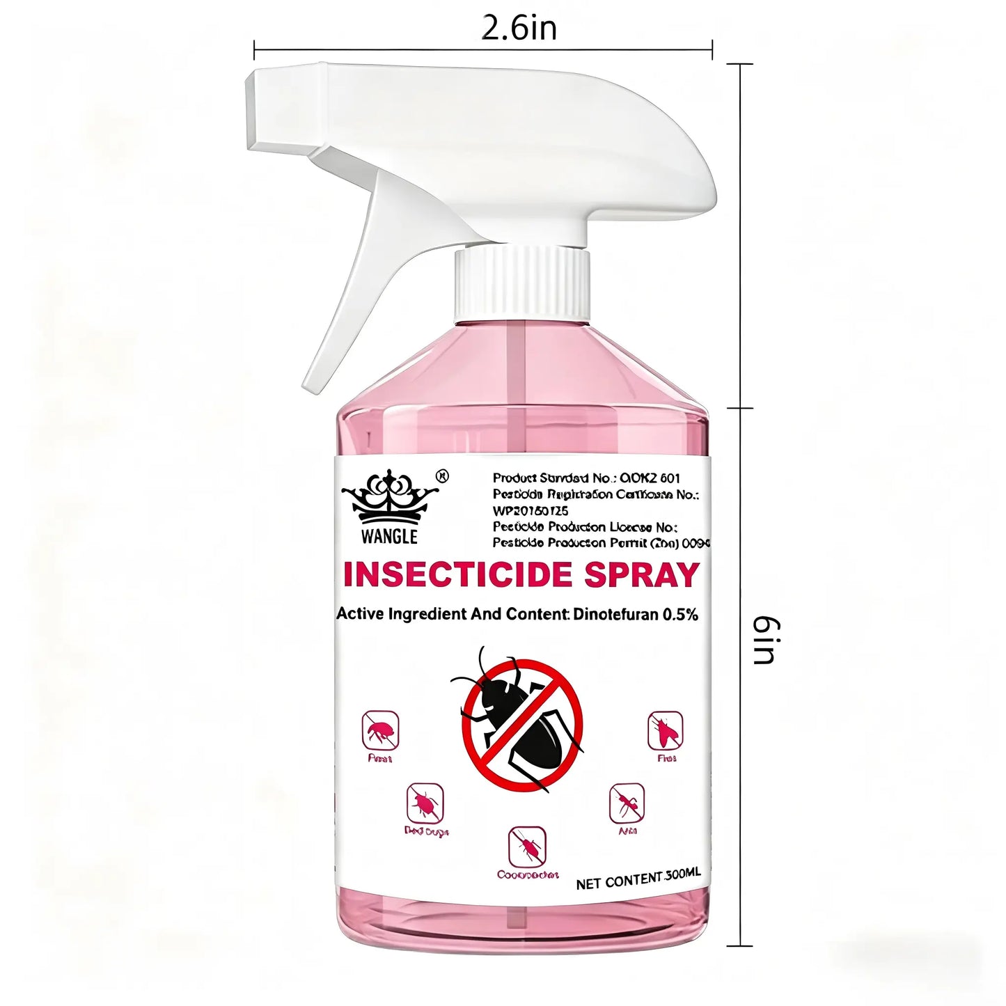 Effective Multi-Functional Household Pest Control, Easy-Use Insect Treatment, Powerful Formula to Get Rid of Cockroaches and Other Indoor Insects Insecticide