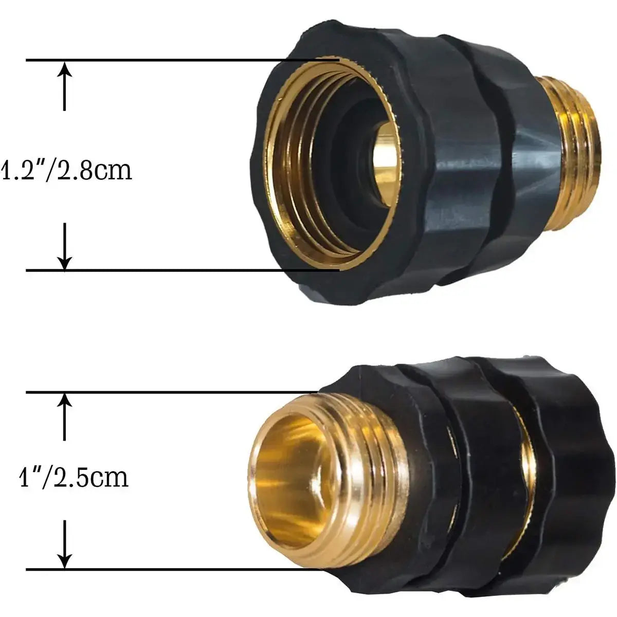 Garden Hose Quick Connector, 3/4 Inch Male and Female Garden Hose Fitting Quick Connector Rubber Washers Leak Proof Durable Aluminum,4 Set Fathersdaygift